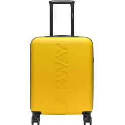 Sacs De Voyage & Valises>K-WAY Cabine Trolley Small -Yellow Dk - Blue Md Cobal