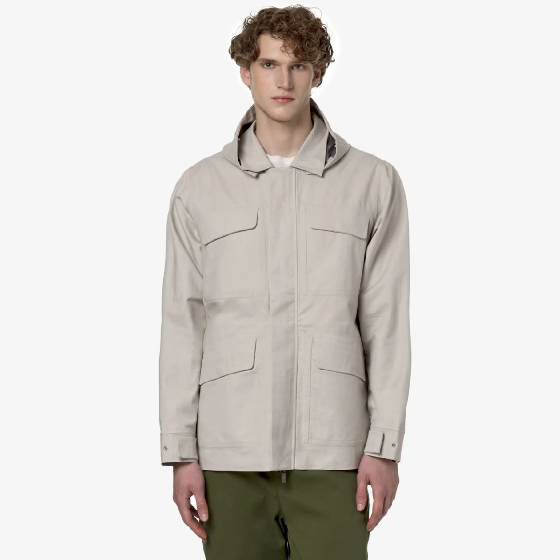 Vestes & Blousons>K-WAY Erhal Linen Blend Beige