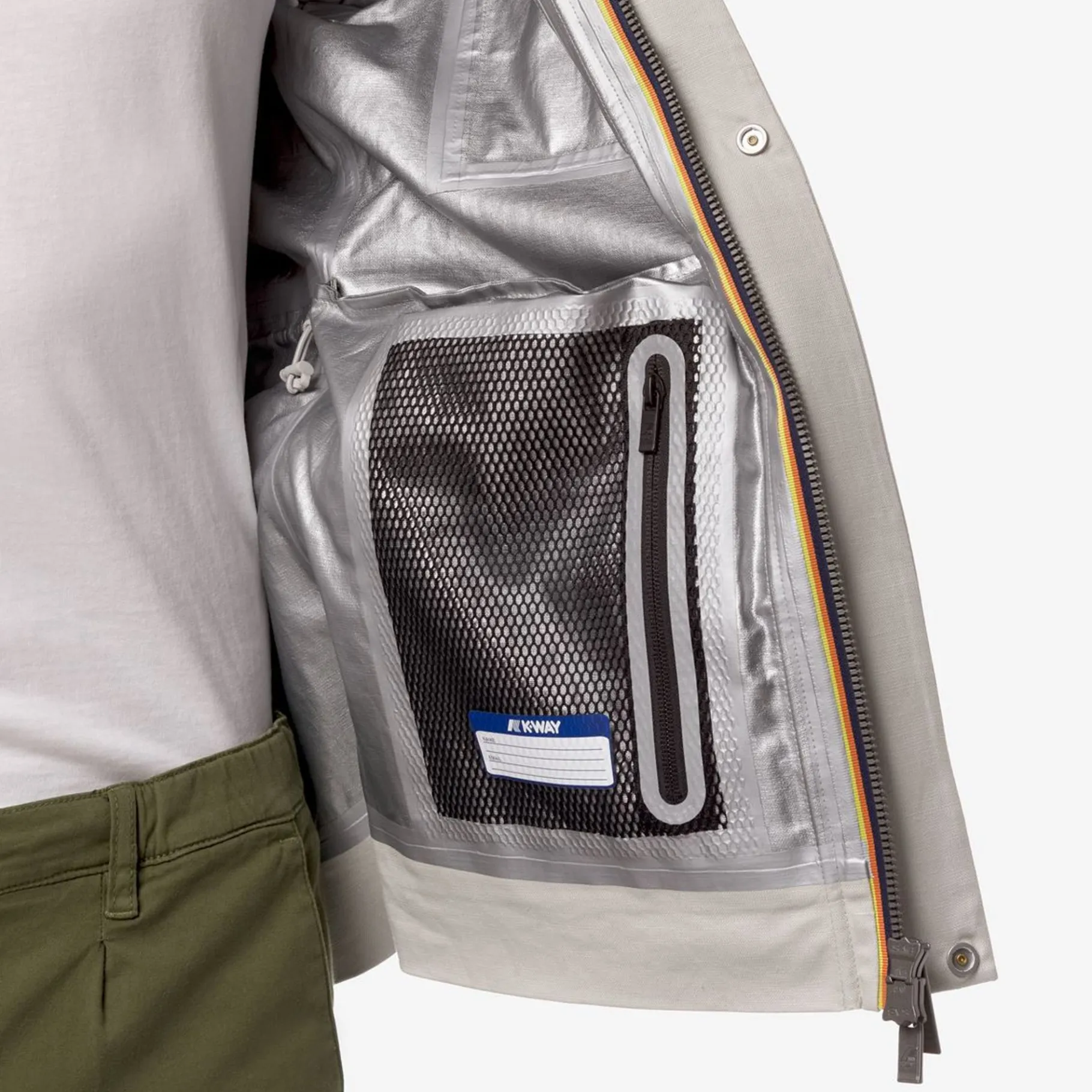 Vestes & Blousons>K-WAY Erhal Linen Blend Beige