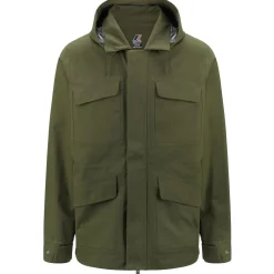 Vestes & Blousons>K-WAY Erhal Linen Blend Green Cypress