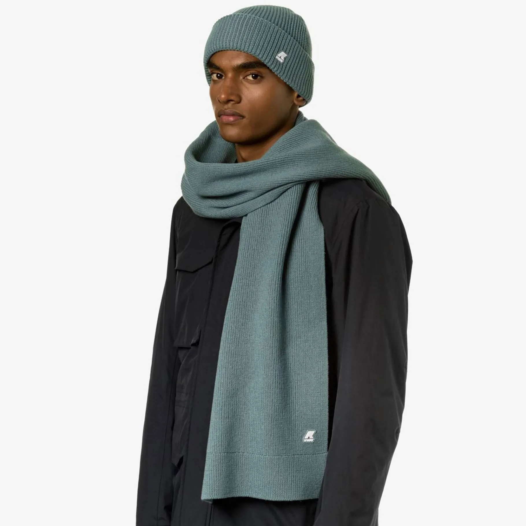 Echarpes>K-WAY Etienne Cardigan Stitch Green Acquamarina