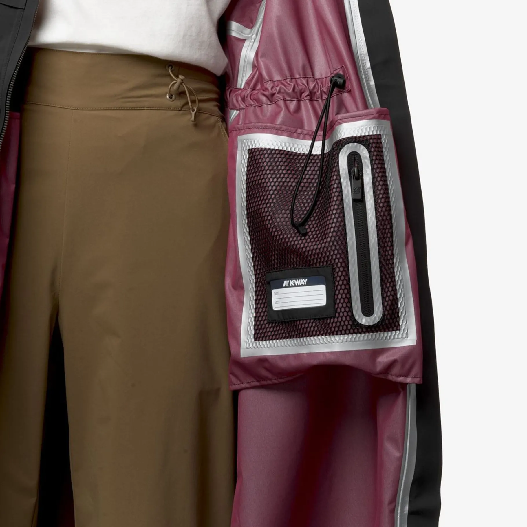 Trench & Parkas>K-WAY Isoe Clean Look Black P- Red