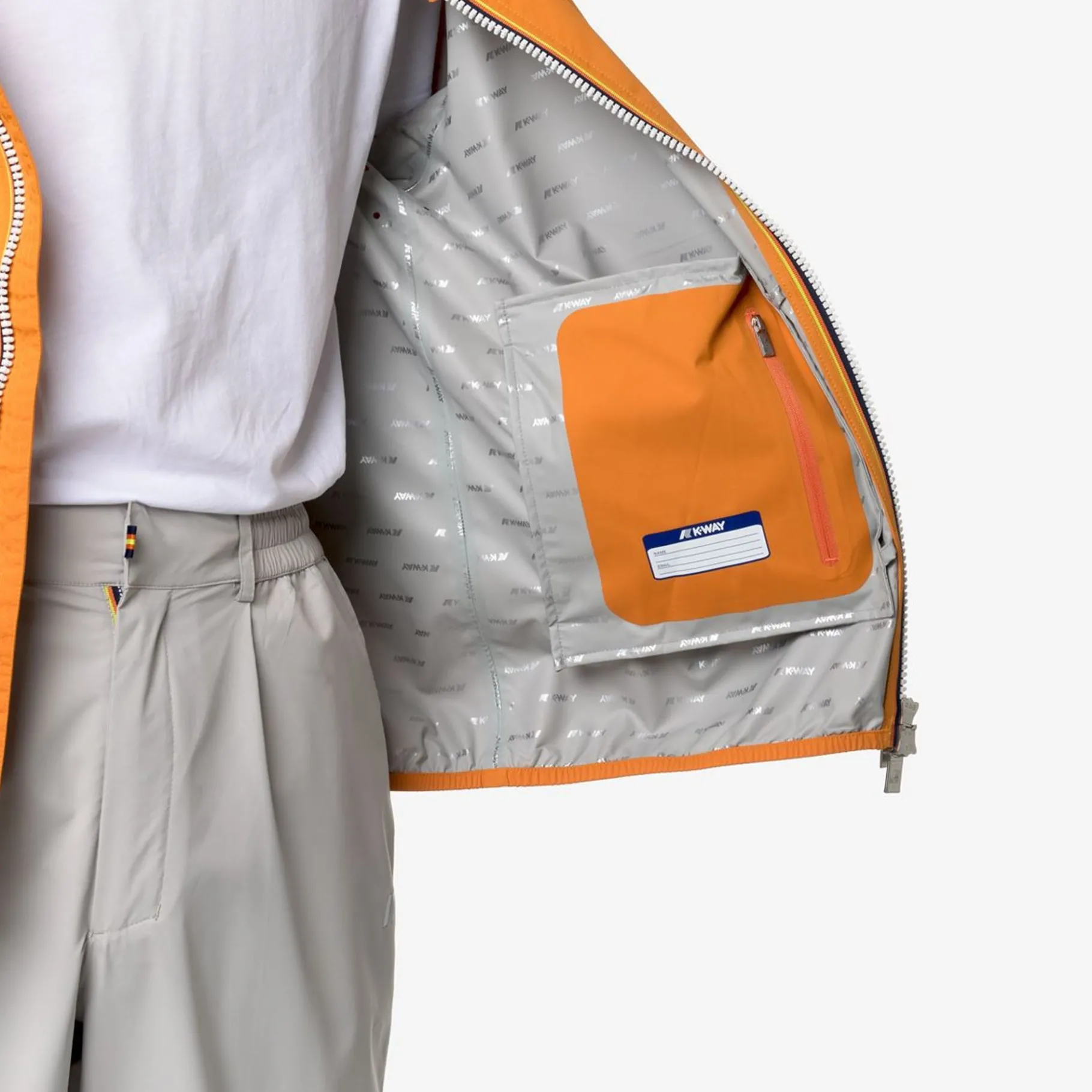 Vestes & Blousons>K-WAY Jack Eco Stretch Dot Orange Md