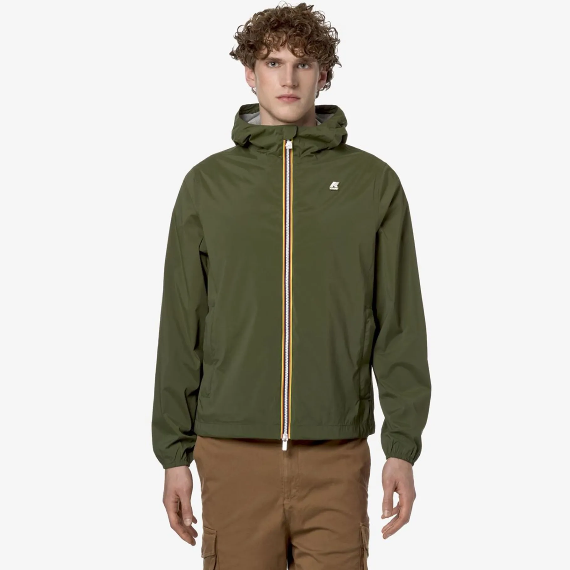 Vestes & Blousons>K-WAY Jack Stretch Nylon Jersey Green Cypress