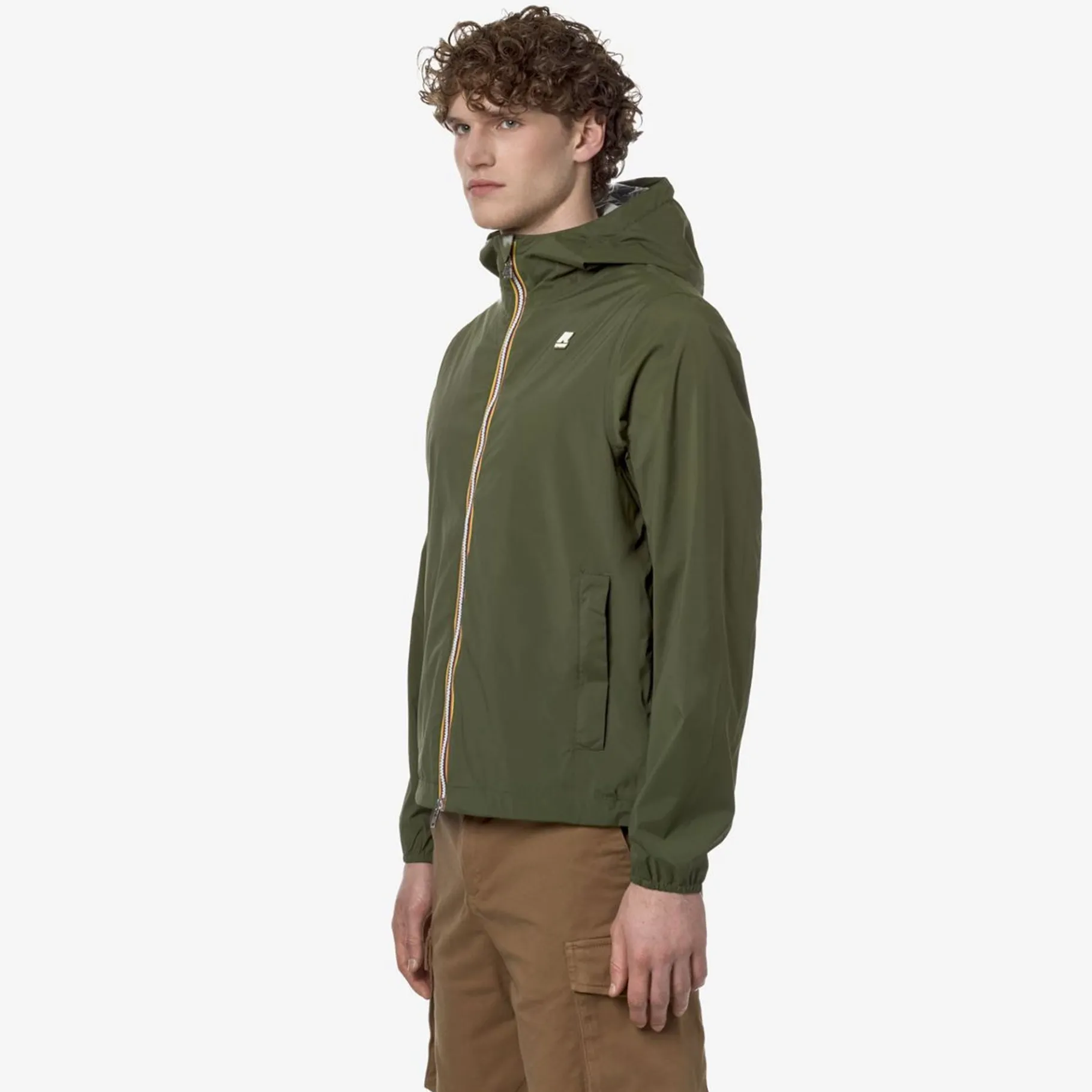 Vestes & Blousons>K-WAY Jack Stretch Nylon Jersey Green Cypress