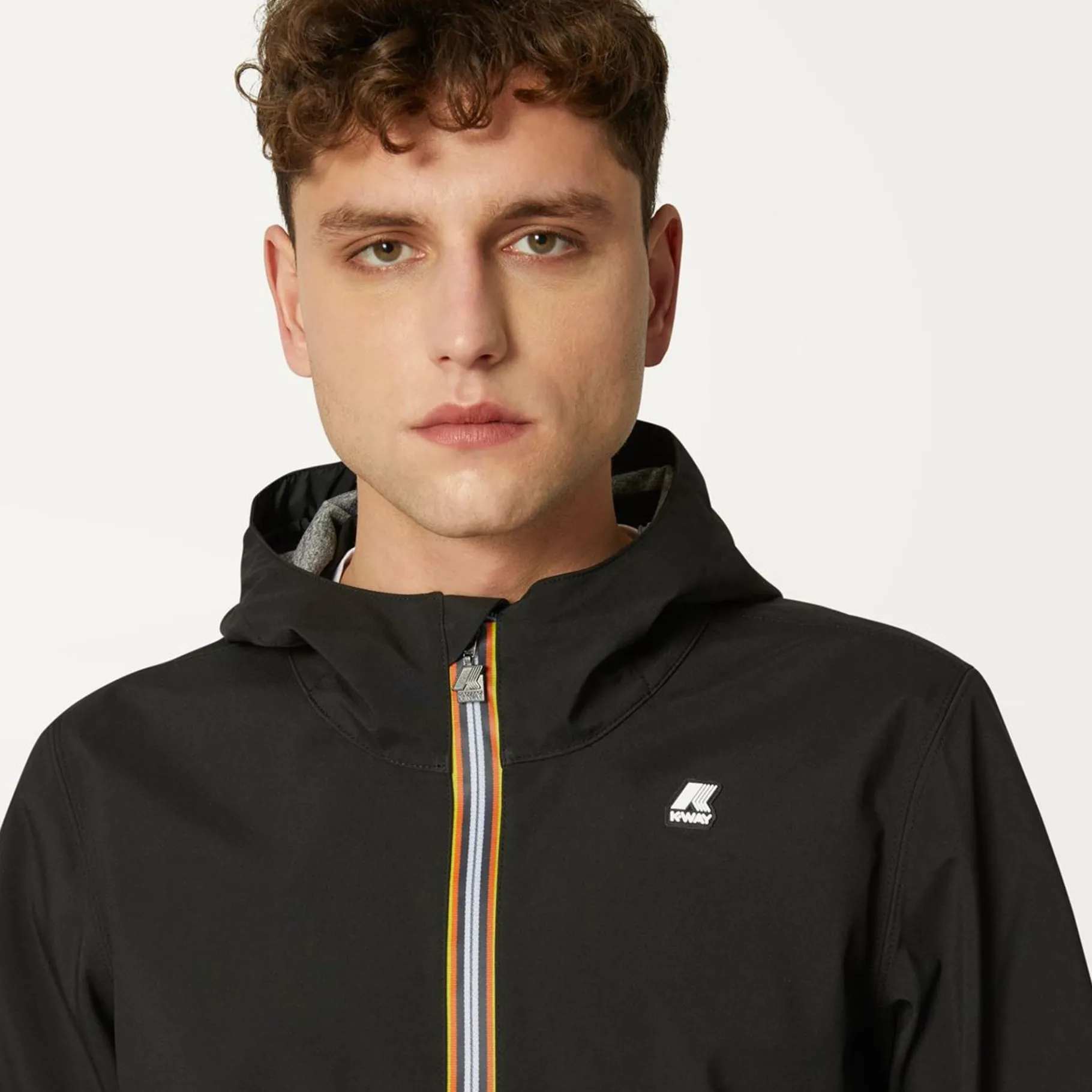 Vestes & Blousons>K-WAY Jacko Bonded Jersey Black Pure