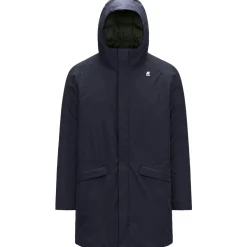 Trench & Parkas>K-WAY Jeremy Eco Stretch Prime Blue Depht Green Black