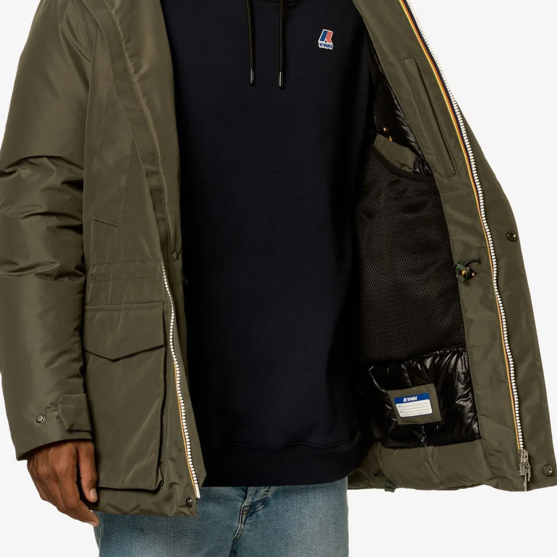 Trench & Parkas>K-WAY Joshua Thermo Heavy Green B - Black