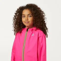 Imperméables & Coupe-Vent>K-WAY Le Vrai 3.0 Claude Kids Pink Intense