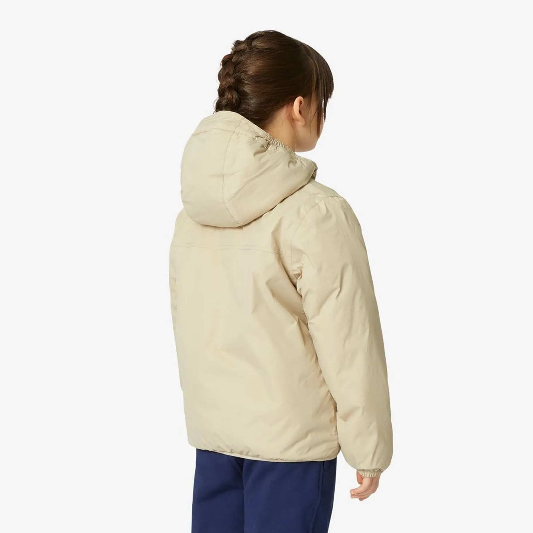 Vestes & Blousons>K-WAY Le Vrai 3.0 Claude Orsetto Kids Ecru - Beige Grey