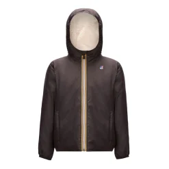 Vestes & Blousons>K-WAY Le Vrai 3.0 Claude Orsetto Kids Ecru - Black Pure