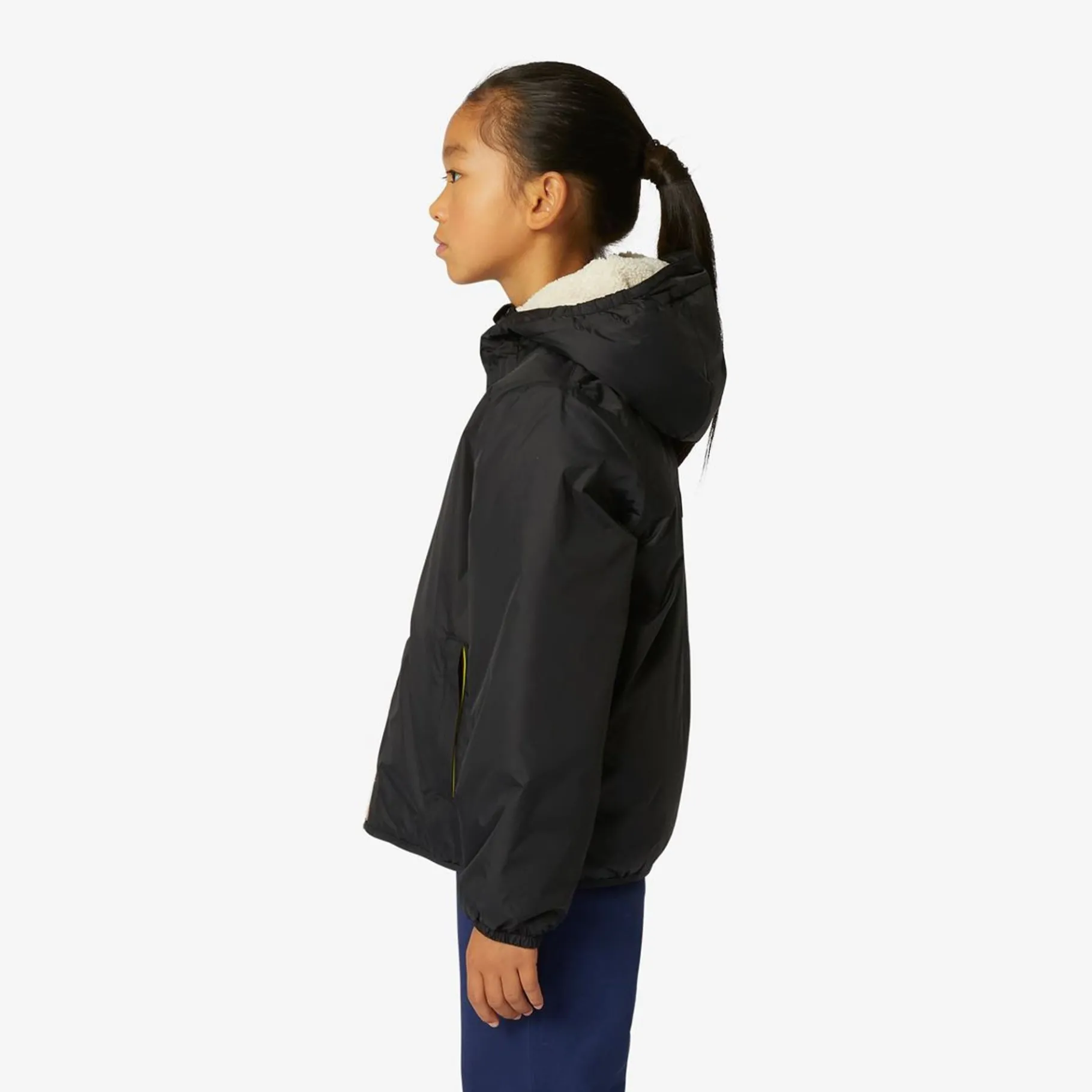 Vestes & Blousons>K-WAY Le Vrai 3.0 Claude Orsetto Kids Ecru - Black Pure