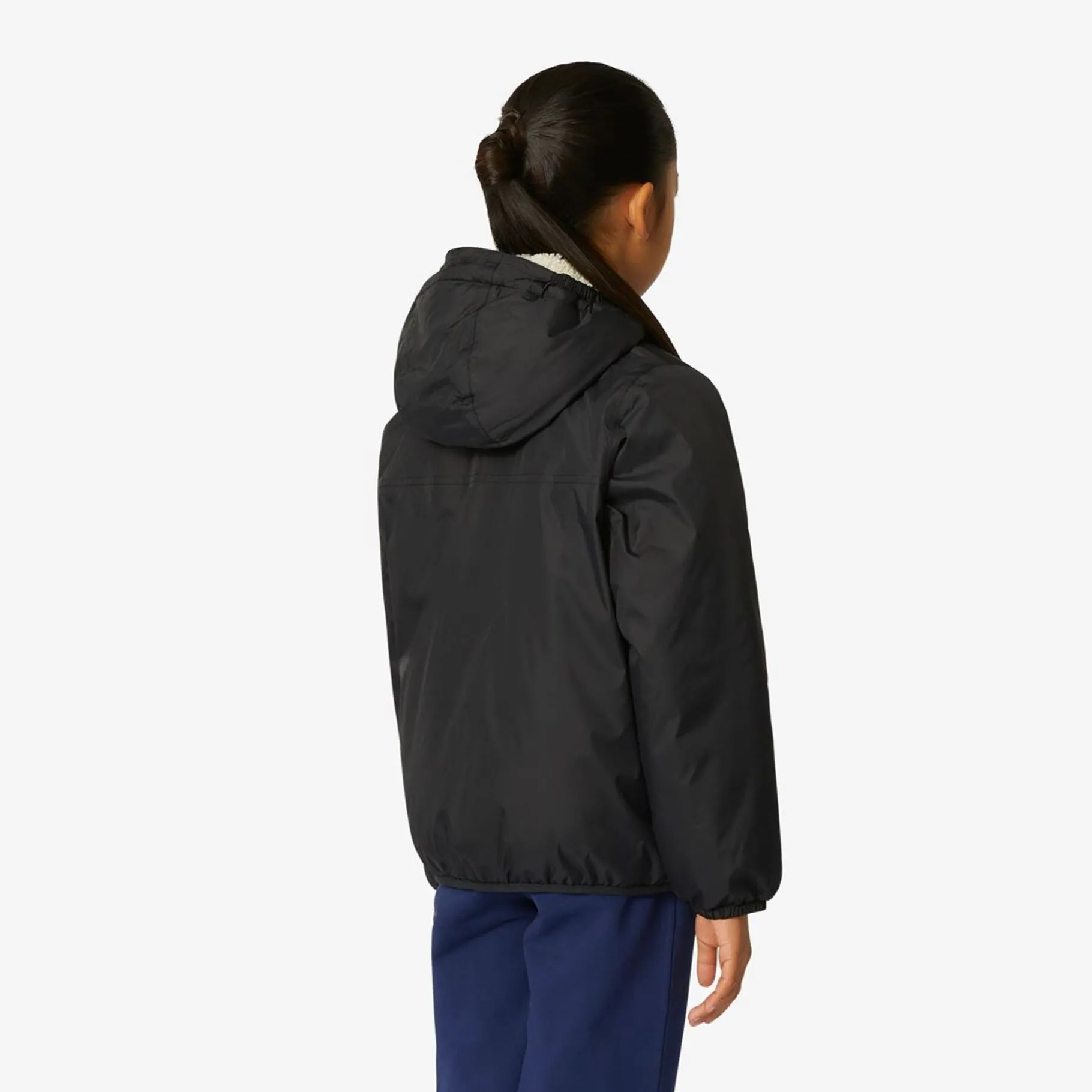 Vestes & Blousons>K-WAY Le Vrai 3.0 Claude Orsetto Kids Ecru - Black Pure