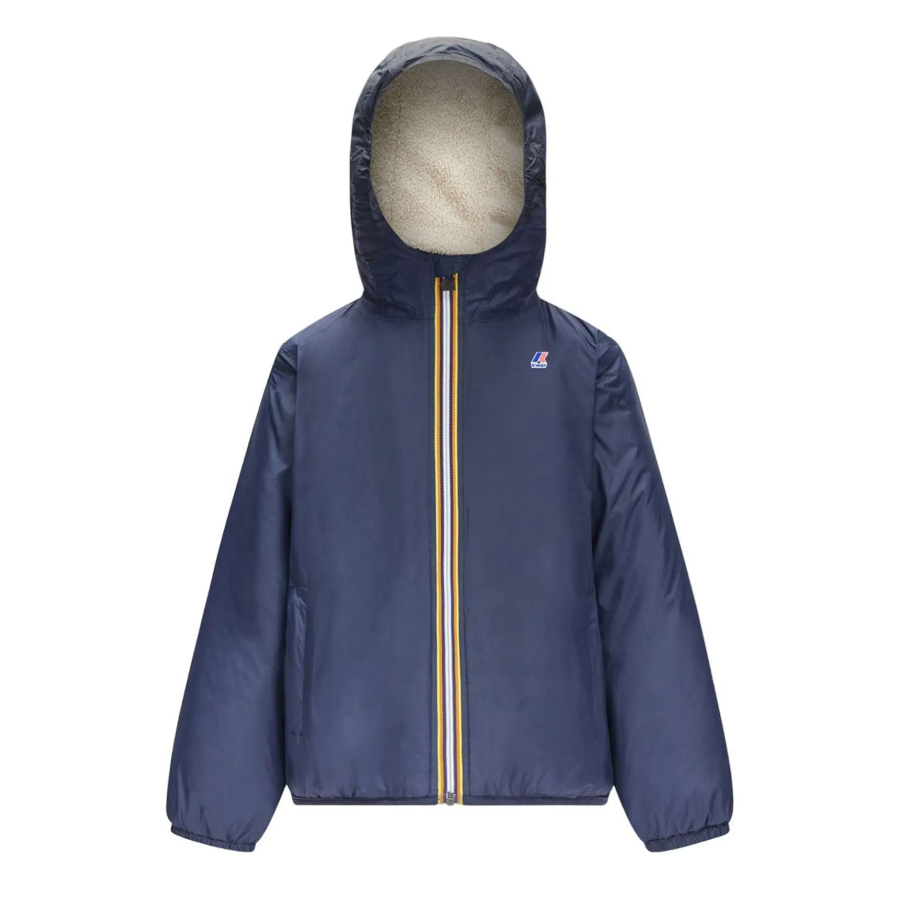 Vestes & Blousons>K-WAY Le Vrai 3.0 Claude Orsetto Kids Ecru - Blue Depht