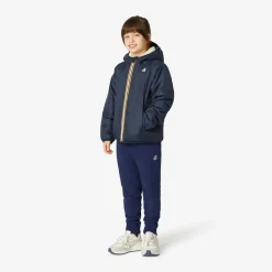 Vestes & Blousons>K-WAY Le Vrai 3.0 Claude Orsetto Kids Ecru - Blue Depht
