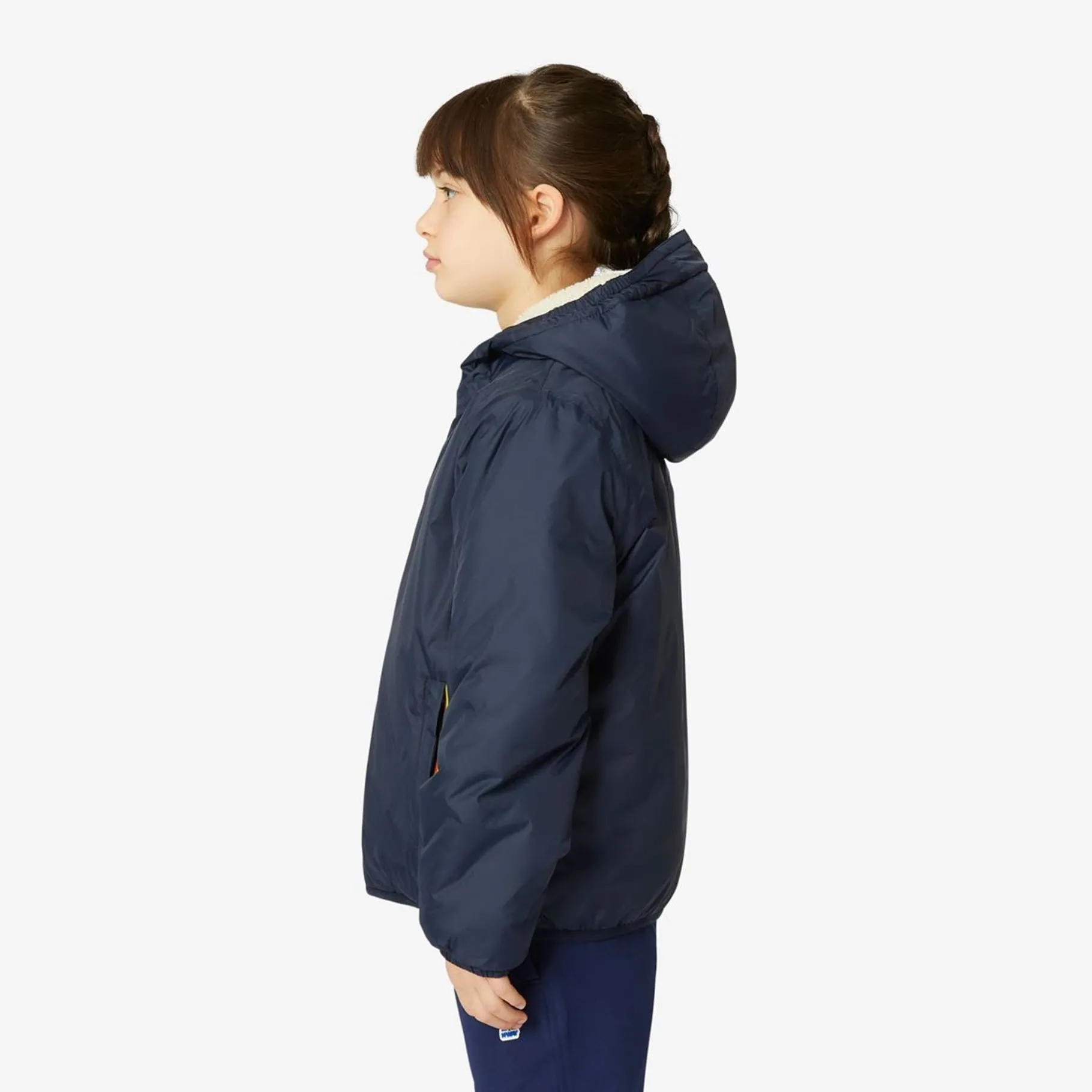 Vestes & Blousons>K-WAY Le Vrai 3.0 Claude Orsetto Kids Ecru - Blue Depht