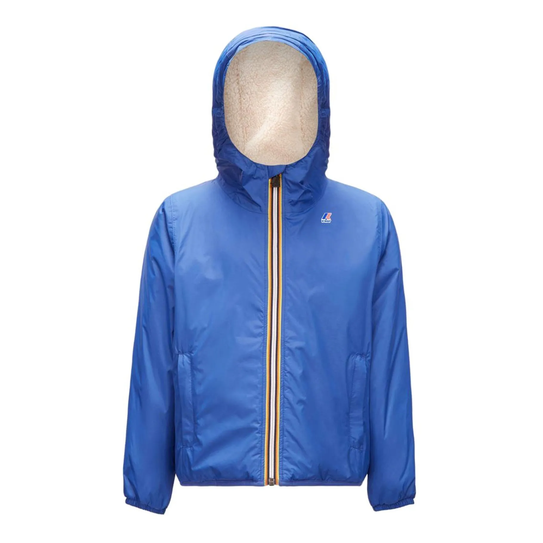 Vestes & Blousons>K-WAY Le Vrai 3.0 Claude Orsetto Kids Ecru - Blue Royal
