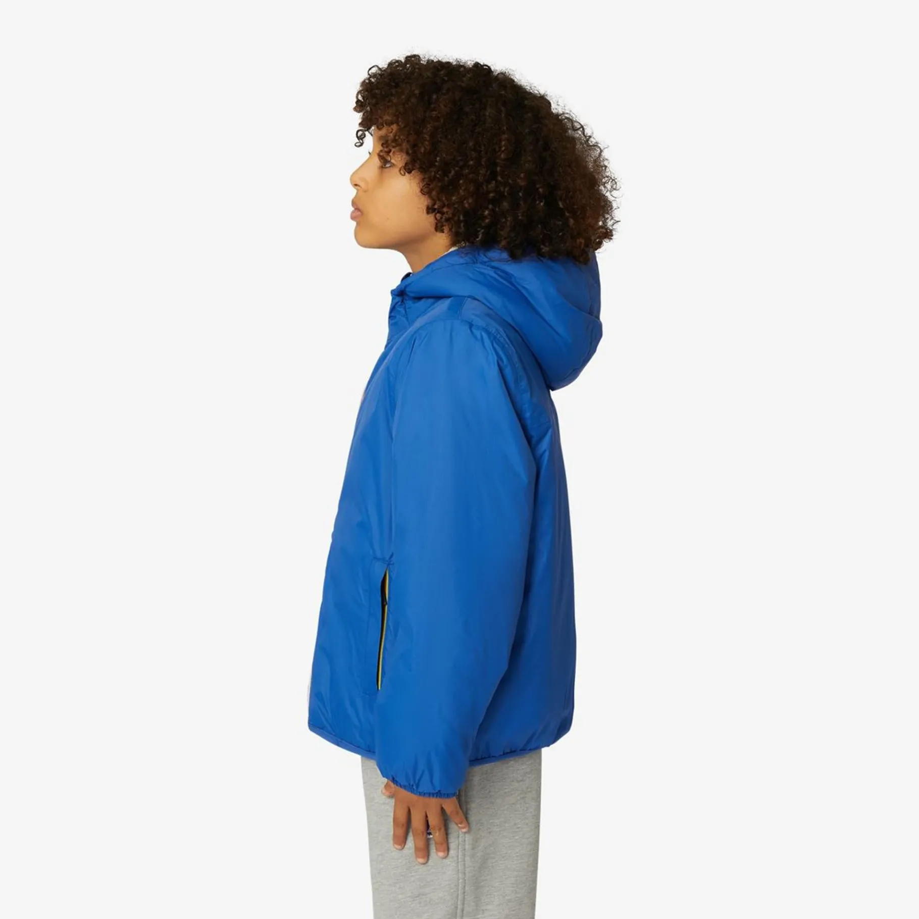 Vestes & Blousons>K-WAY Le Vrai 3.0 Claude Orsetto Kids Ecru - Blue Royal