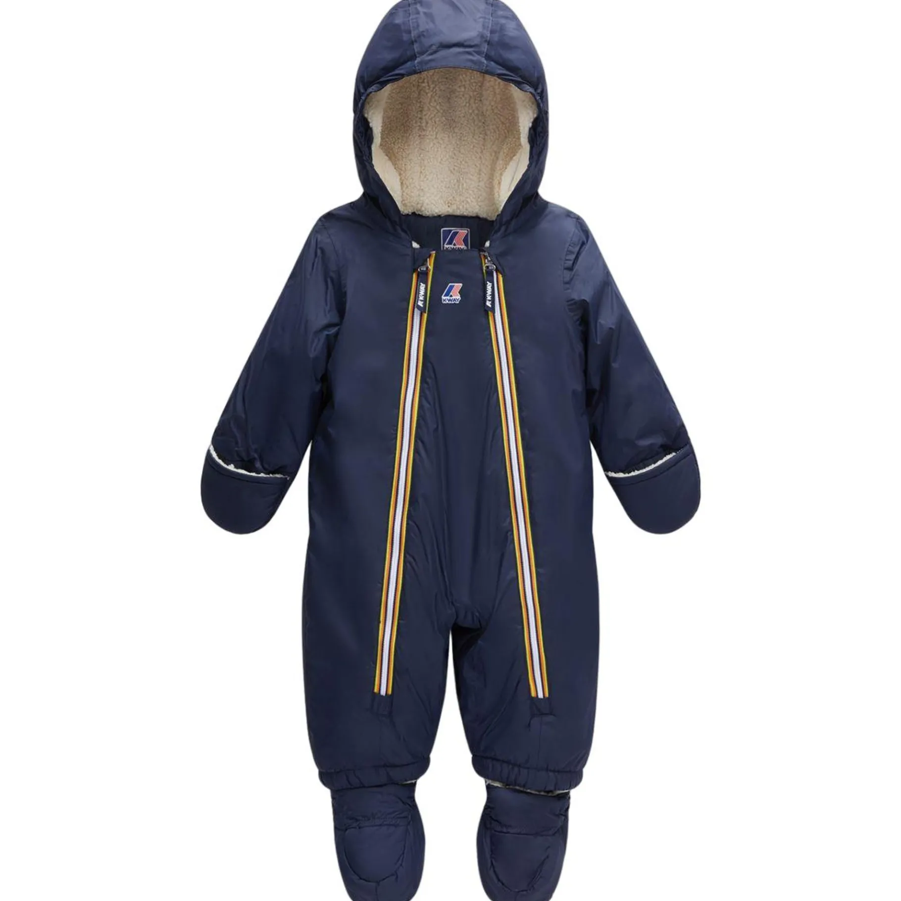 Vestes & Blousons>K-WAY Le Vrai 3.0 Snotty Orsetto Ecru- Blue Depht