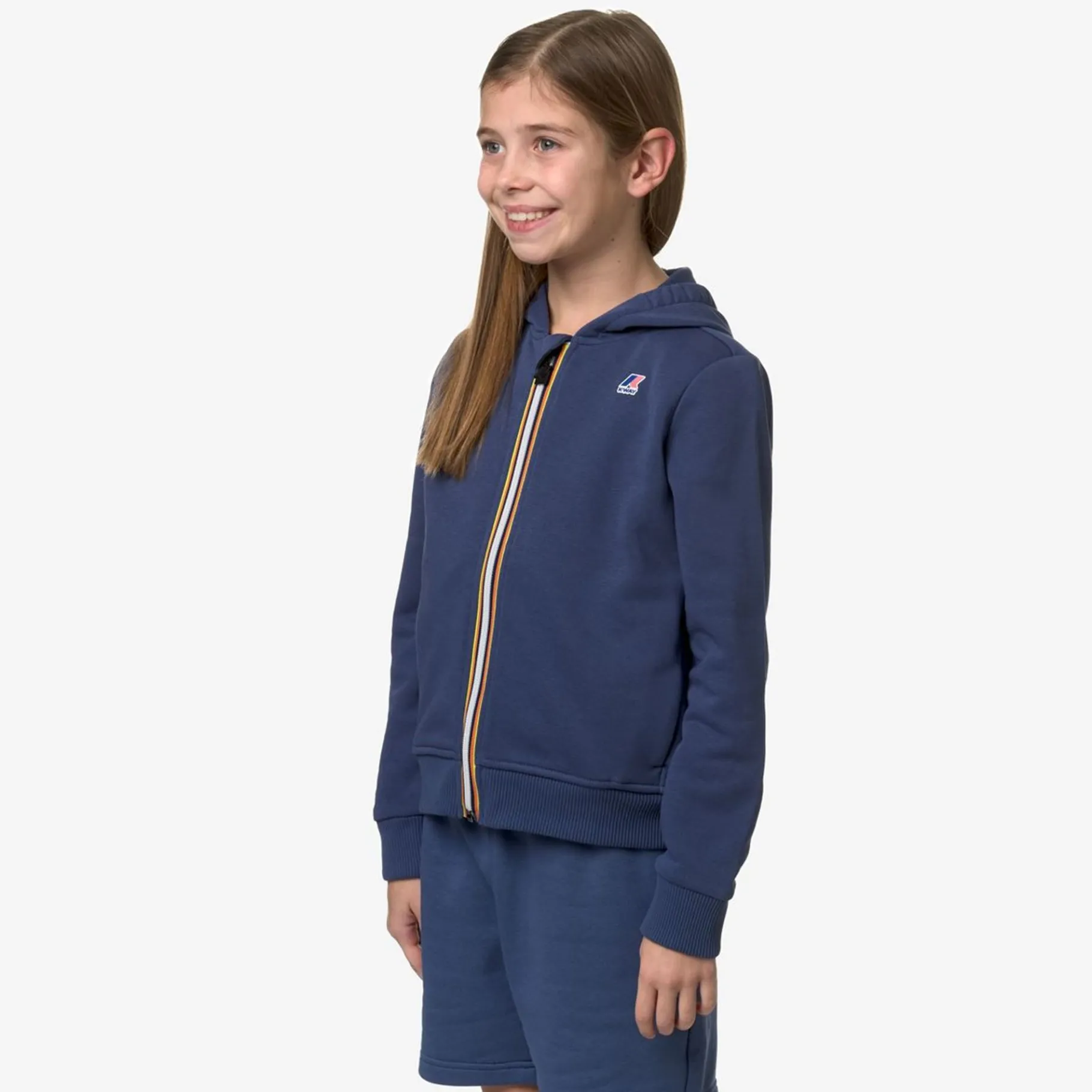 Sweats & Pulls>K-WAY Le Vrai Arnel Poly Cotton Blue Indigo