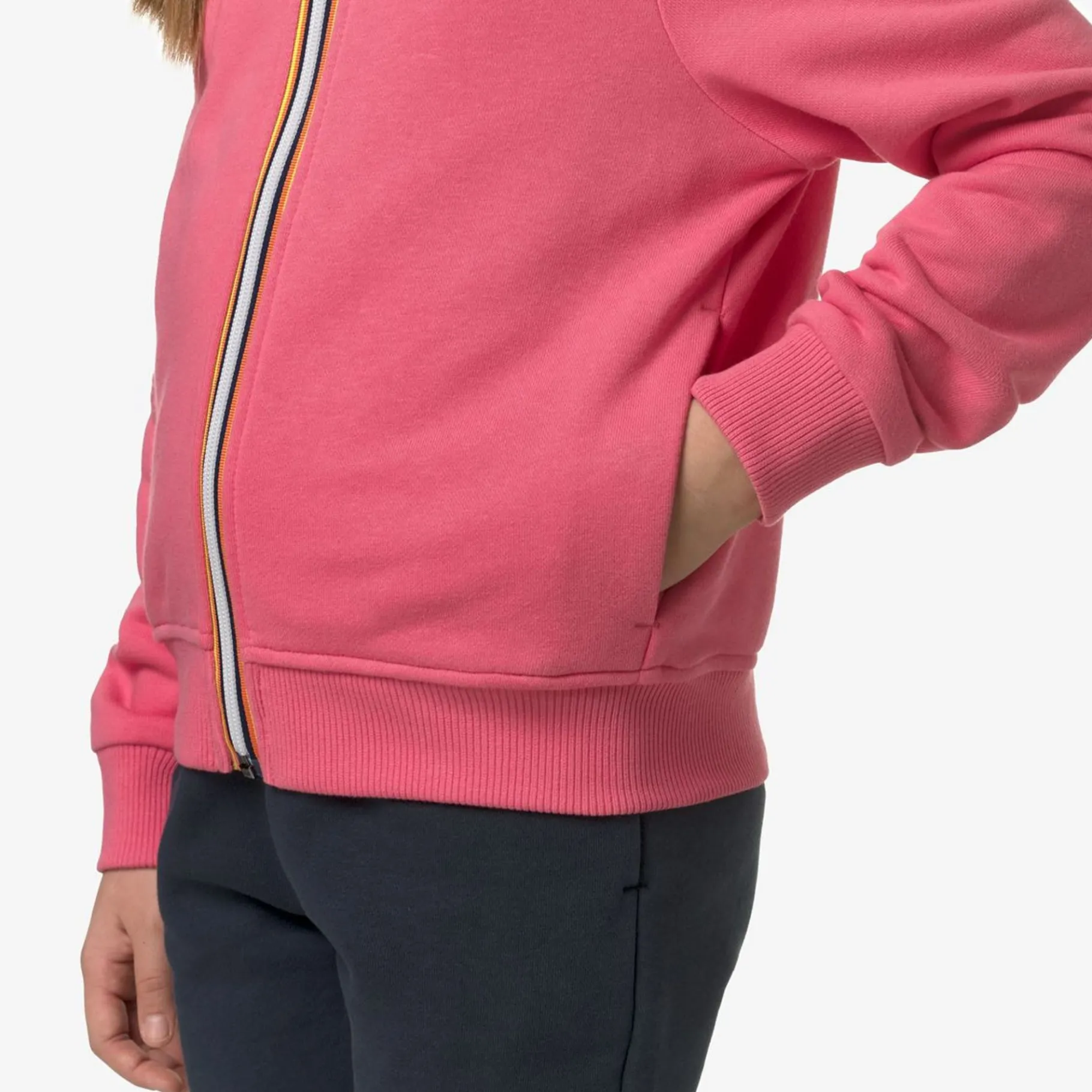 Sweats & Pulls>K-WAY Le Vrai Arnel Poly Cotton Pink Md