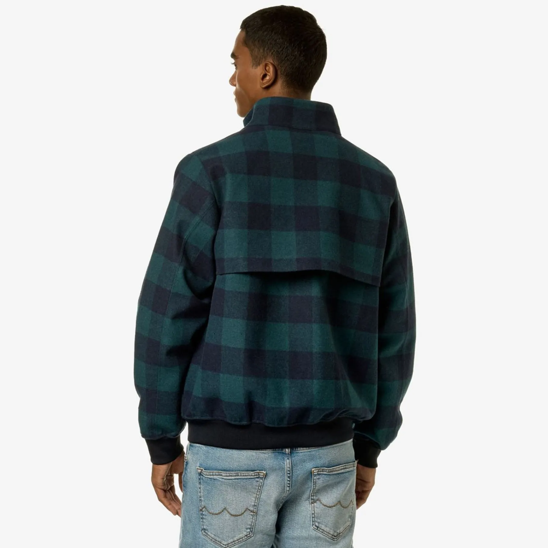 Vestes & Blousons>K-WAY Londel Check Wool 2L Green B Blue D