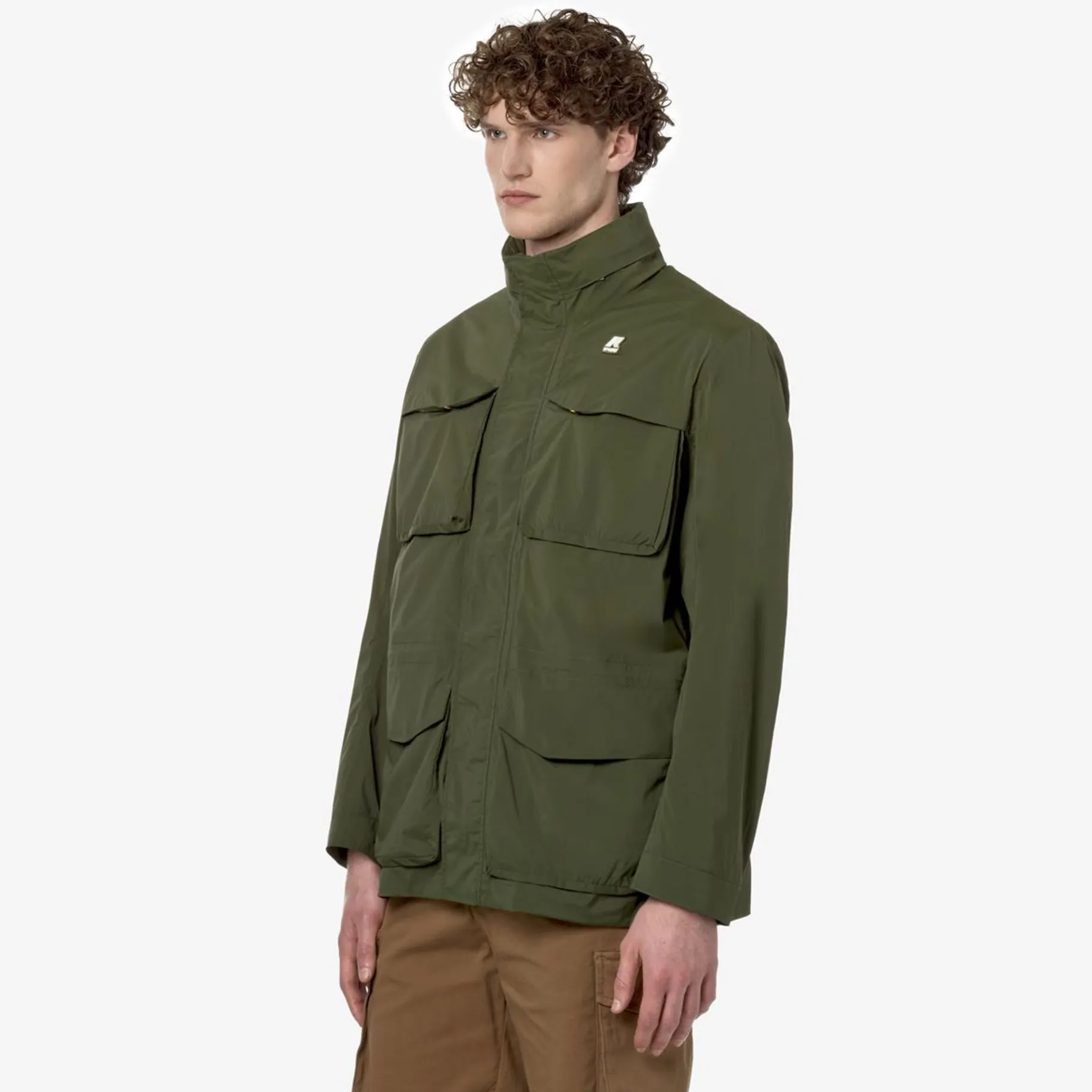 Vestes & Blousons>K-WAY Manphy Stretch Nylon Jersey Green Cypress