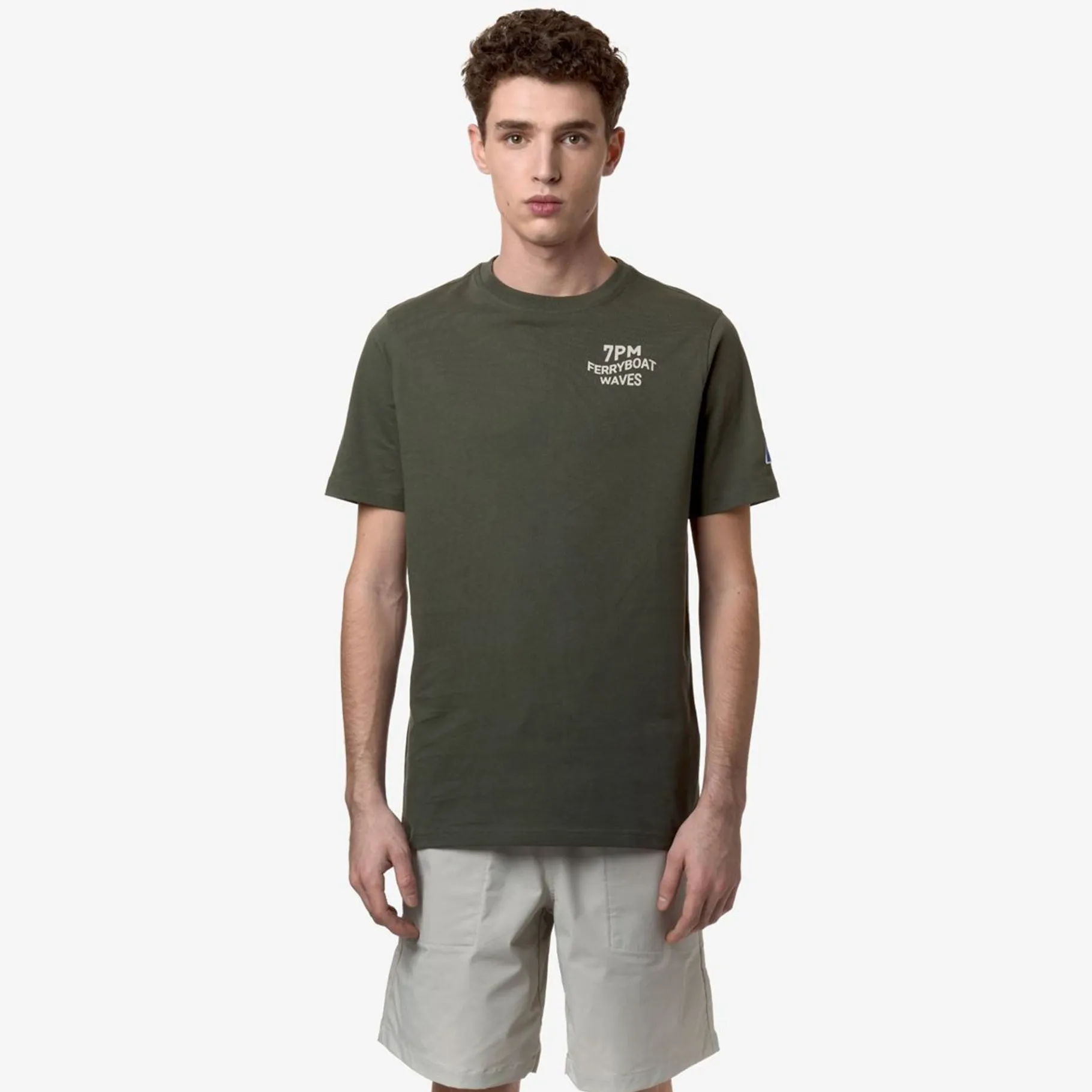 Polos & T-Shirts>K-WAY Odom Logo Lfgreen Blackish