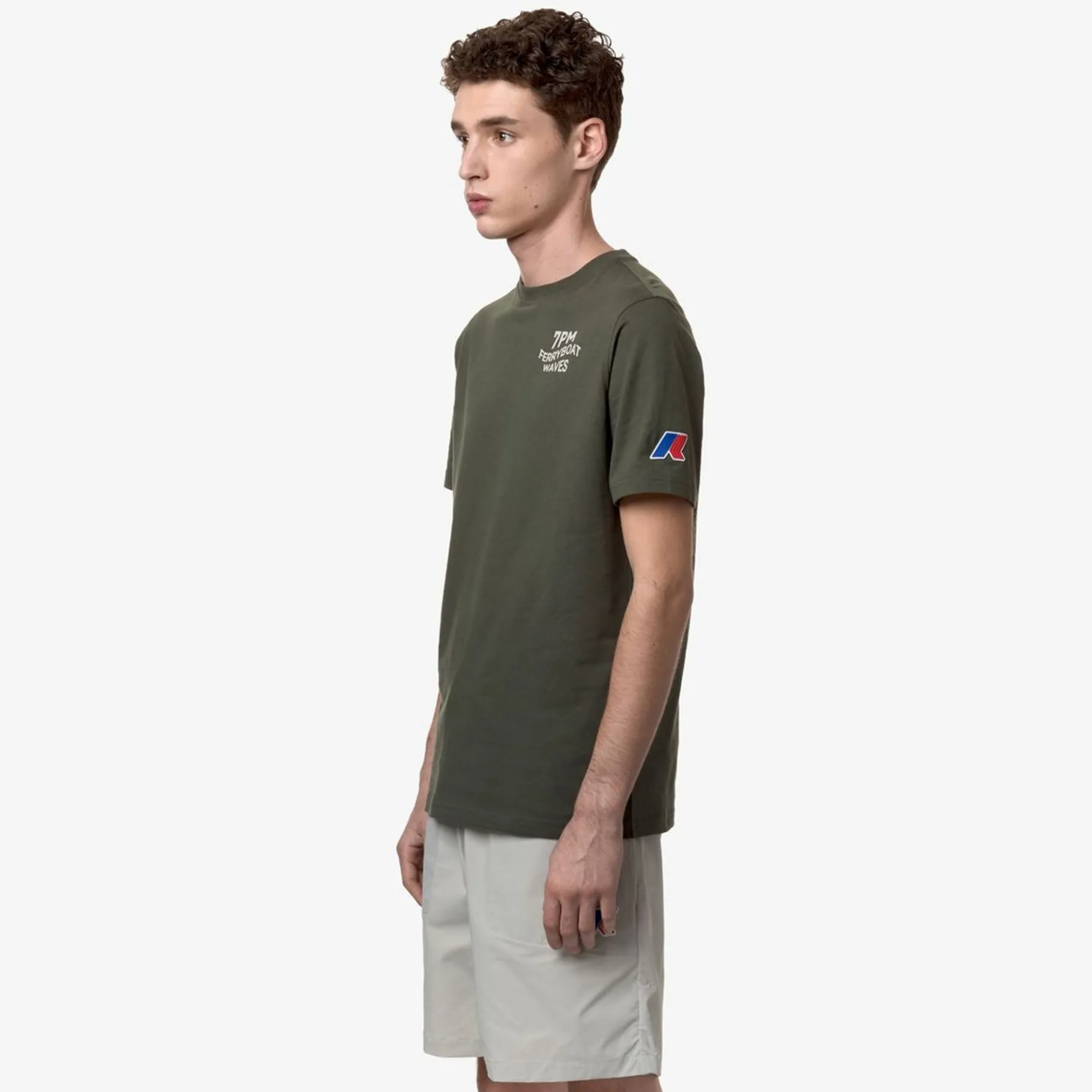 Polos & T-Shirts>K-WAY Odom Logo Lfgreen Blackish