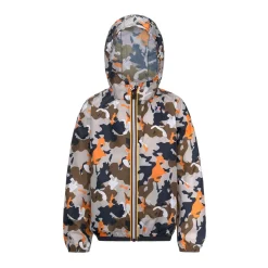 Vestes & Blousons>K-WAY P. Le Vrai 3.0 Claude Kid Camo Corda Orange Bl