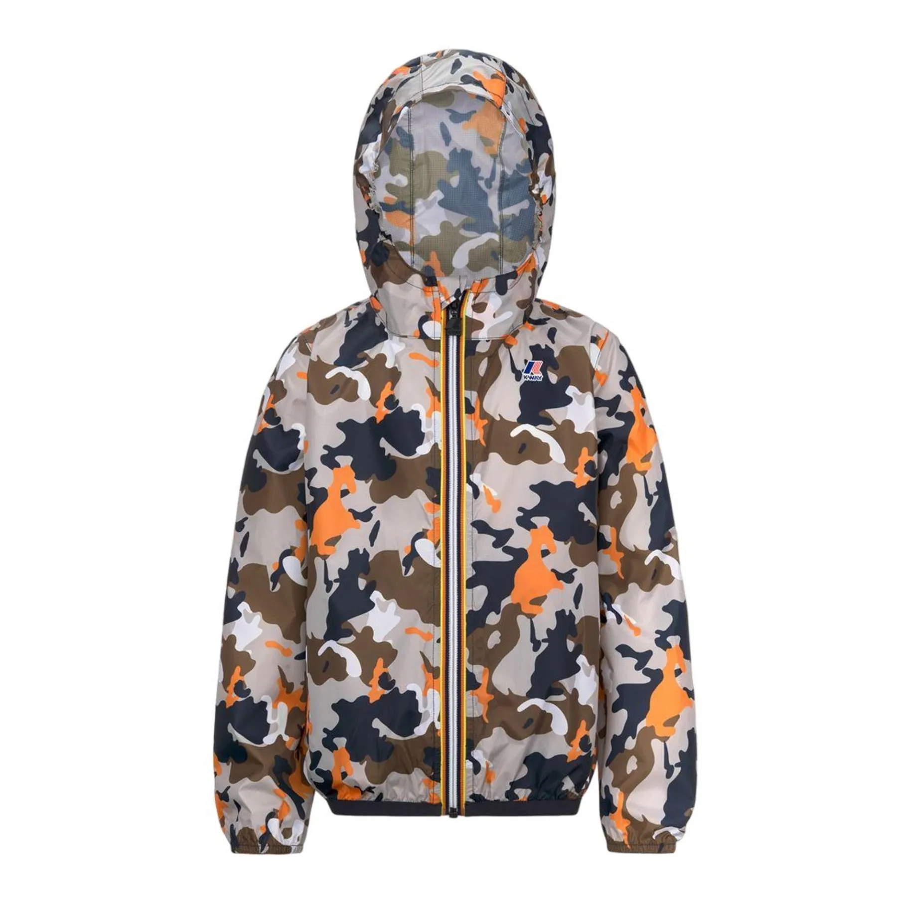 Vestes & Blousons>K-WAY P. Le Vrai 3.0 Claude Kid Camo Corda Orange Bl