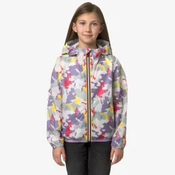 Vestes & Blousons>K-WAY P. Le Vrai 3.0 Claude Kid Camo Violet Pink Green
