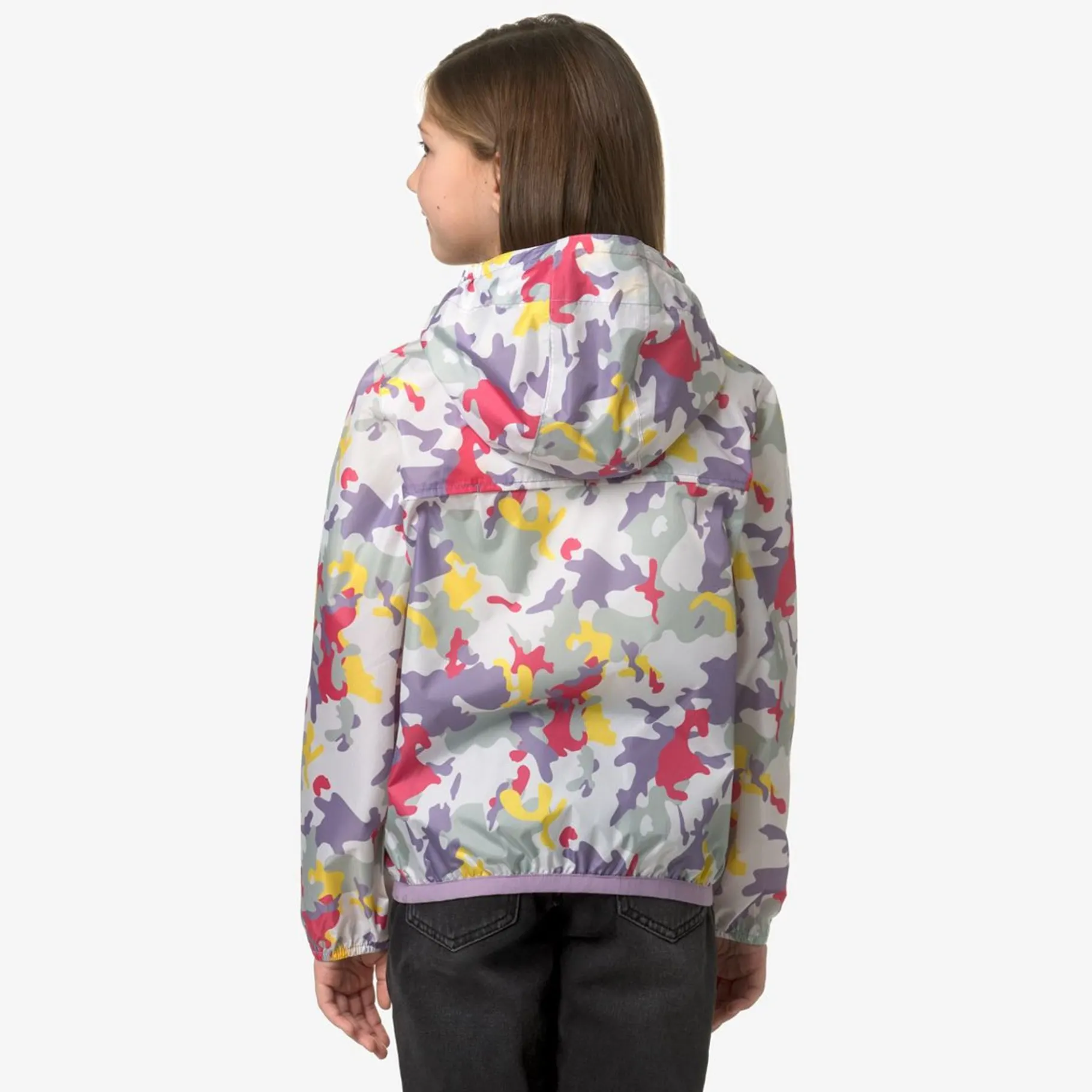 Vestes & Blousons>K-WAY P. Le Vrai 3.0 Claude Kid Camo Violet Pink Green