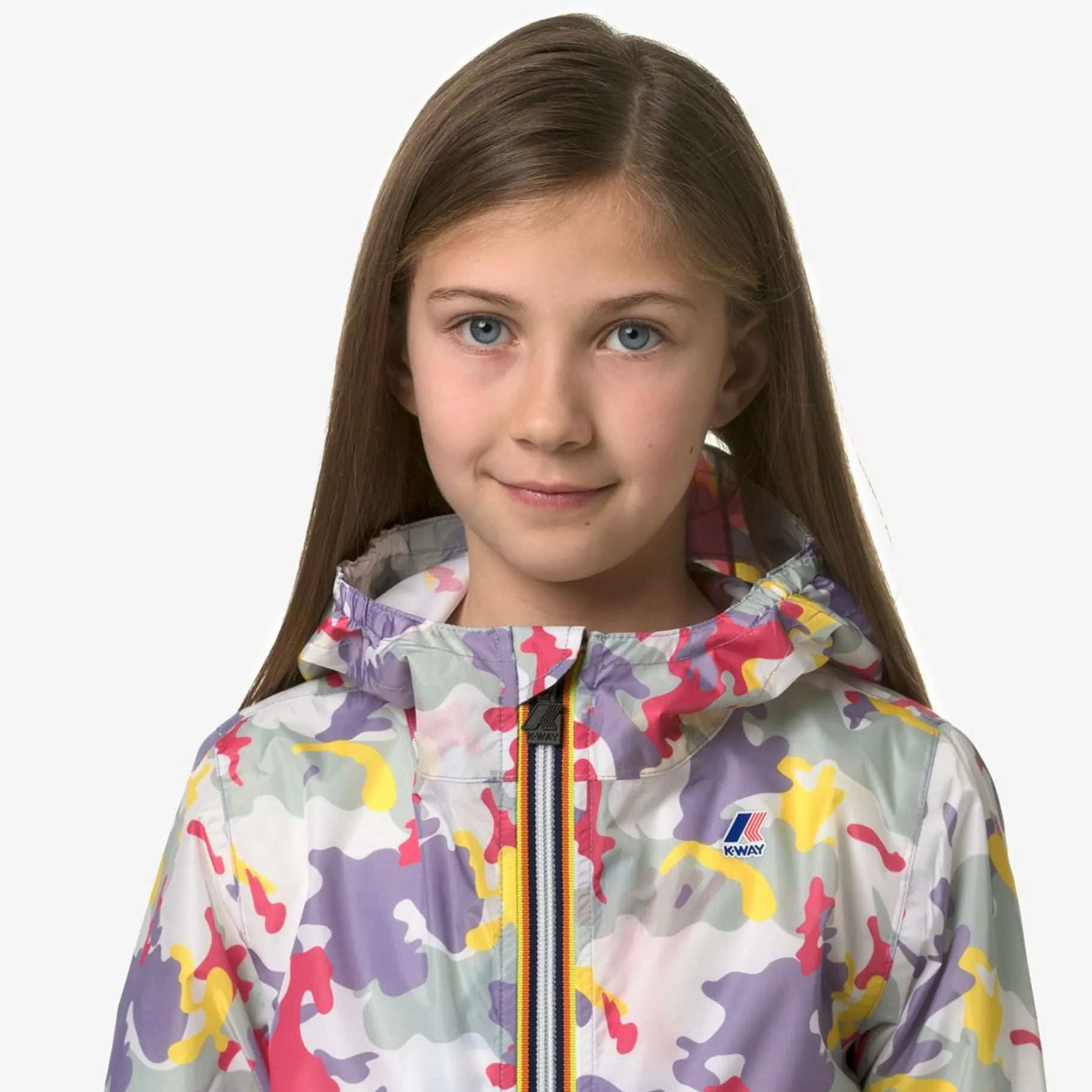 Vestes & Blousons>K-WAY P. Le Vrai 3.0 Claude Kid Camo Violet Pink Green