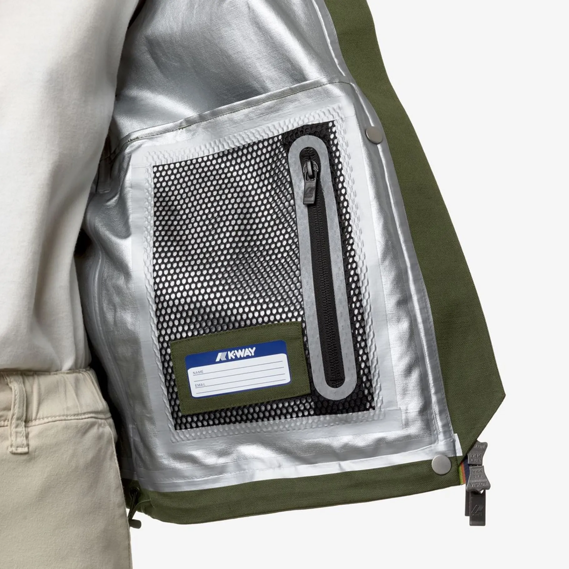 Trench & Parkas>K-WAY Sarthe Linen Blend 2L Beigle Lt Silver