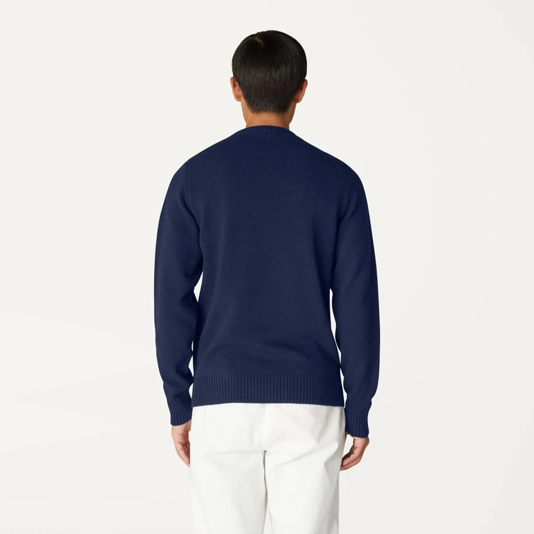 Sweats & Pulls>K-WAY Sebastien Lambswool Man Blue Depht