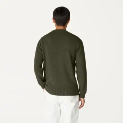 Sweats & Pulls>K-WAY Sebastien Lambswool Man Green Black