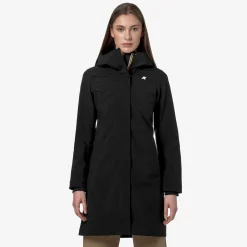 Trench & Parkas>K-WAY Stephy Bonded Jersey Black Pure