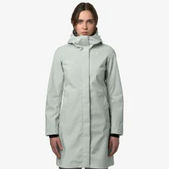 Trench & Parkas>K-WAY Stephy Bonded Jersey Grey Sage