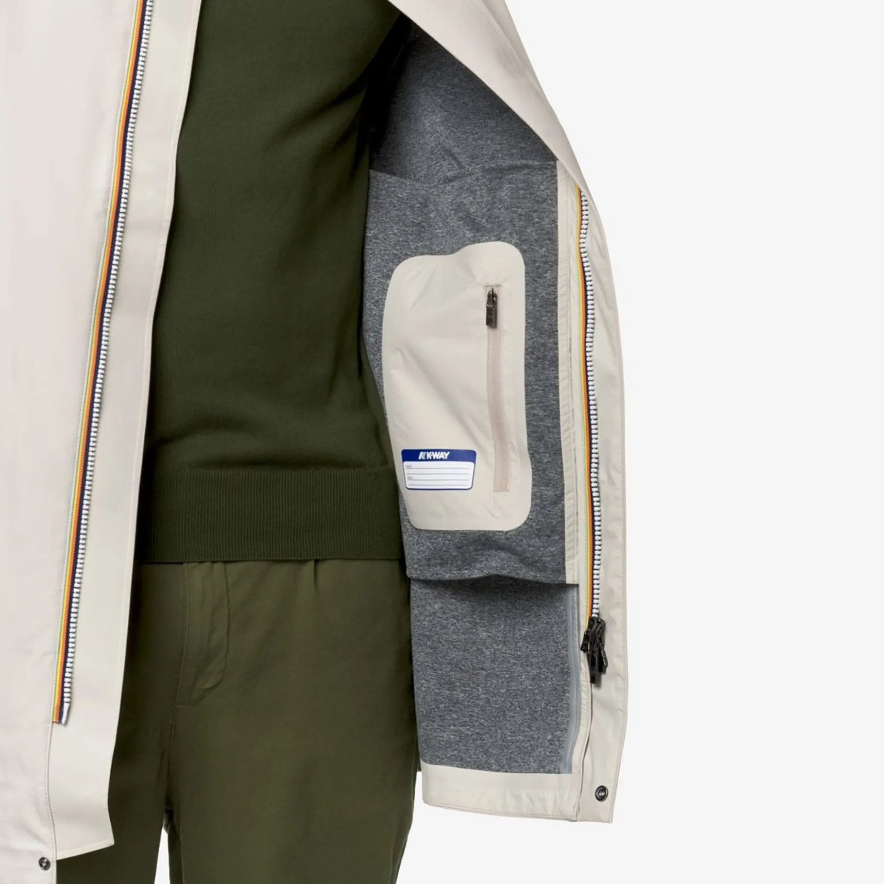 Trench & Parkas>K-WAY Tommy Bonded Jersey Beige Lt