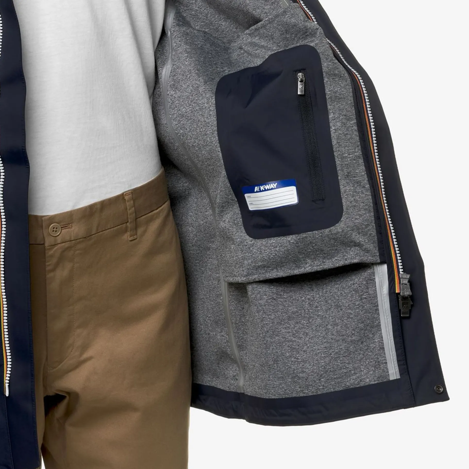 Trench & Parkas>K-WAY Tommy Bonded Jersey Depht Blue