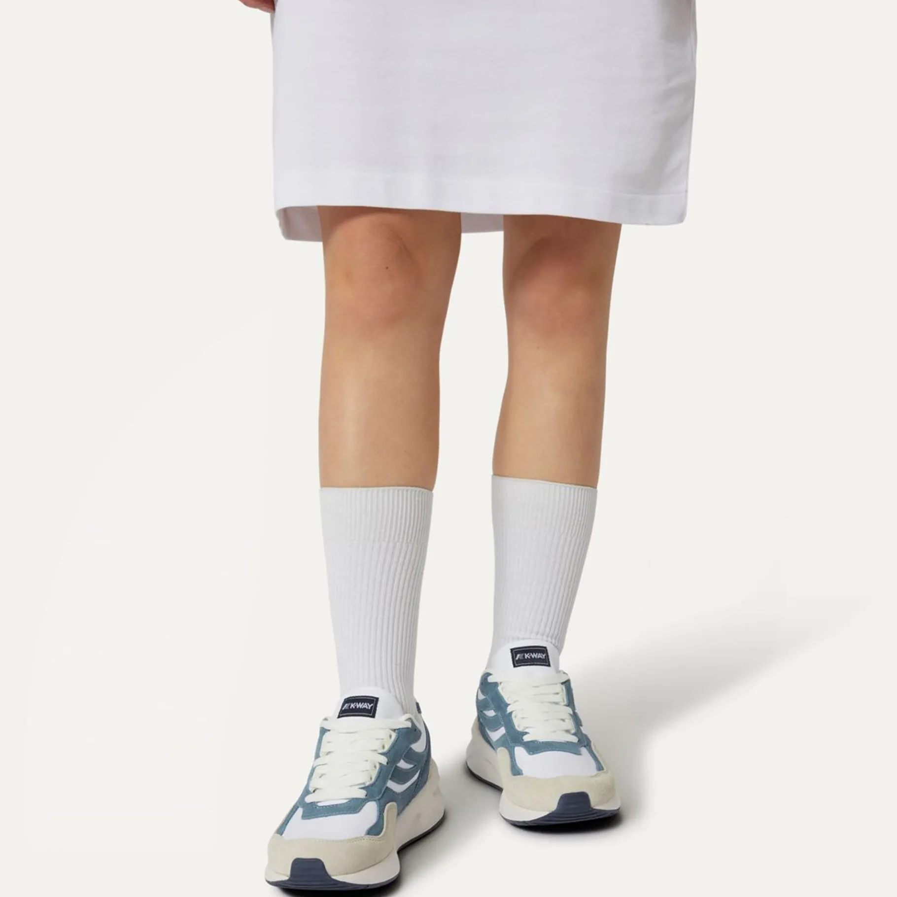 Bottes & Sneakers>K-WAY Training 3.0 Laces White Azure Blizzard Beige Lt Blue Depht