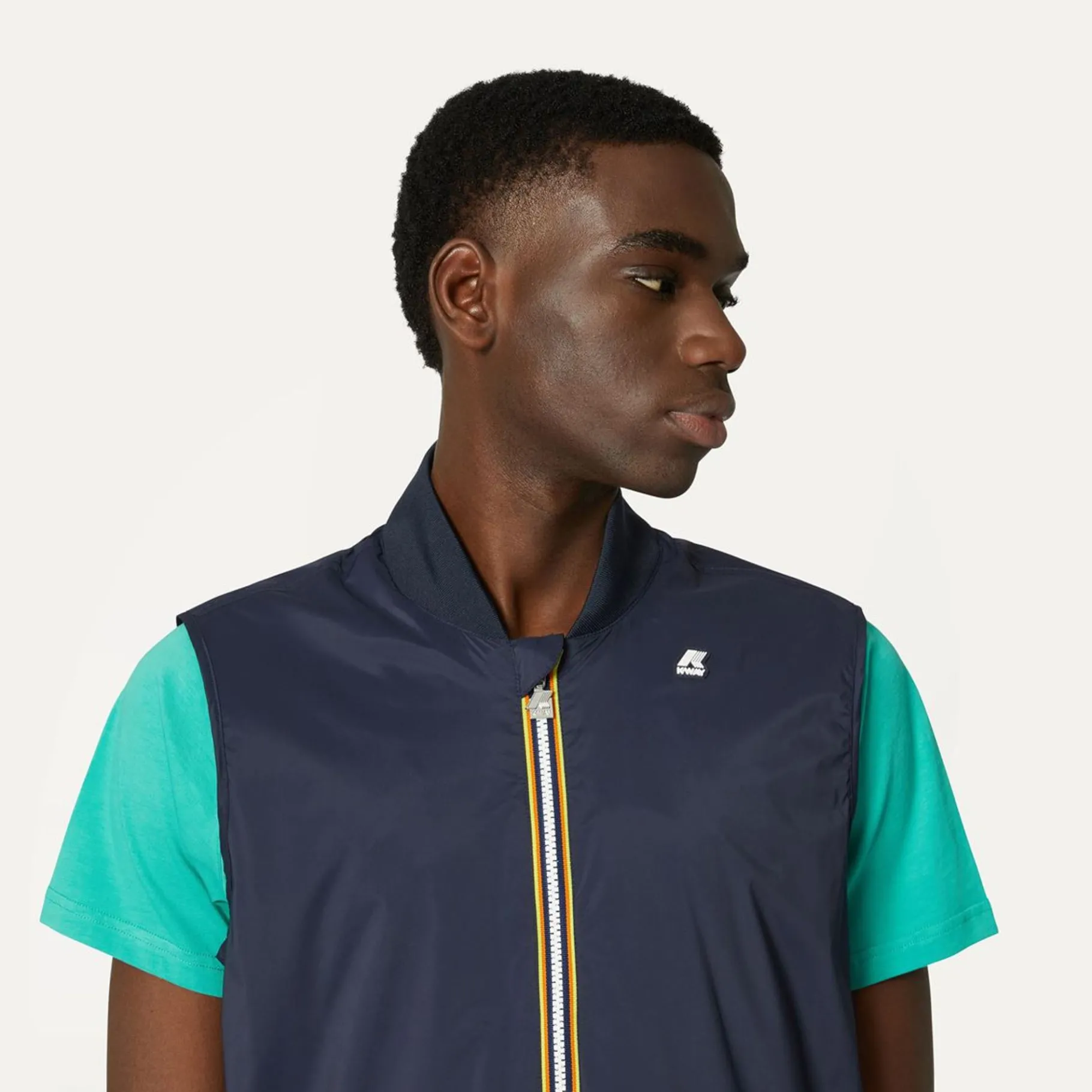 Vestes & Blousons>K-WAY Vally Stretch Nylon Jersey Blue Depht