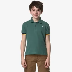 Polos & T-Shirts>K-WAY Vincent Contrast Green Palm