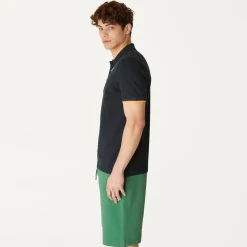 Polos & T-Shirts>K-WAY Vincent Contrast Polo Black