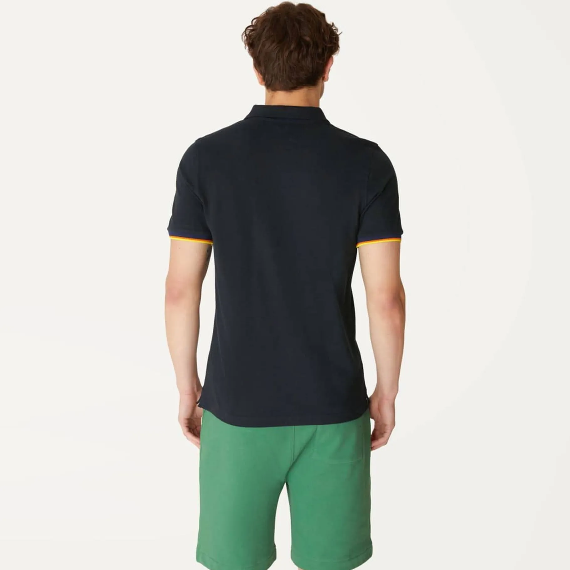 Polos & T-Shirts>K-WAY Vincent Contrast Polo Black