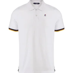 Polos & T-Shirts>K-WAY Vincent Contrast Polo Blanc