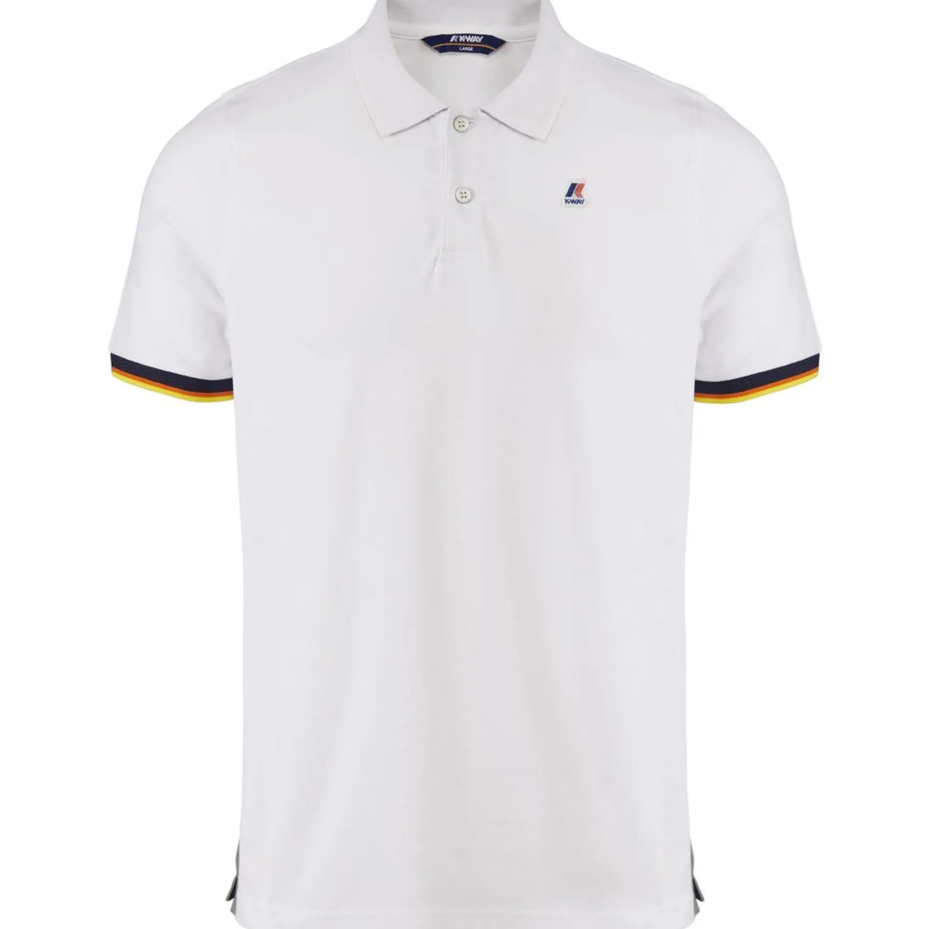 Polos & T-Shirts>K-WAY Vincent Contrast Polo Blanc