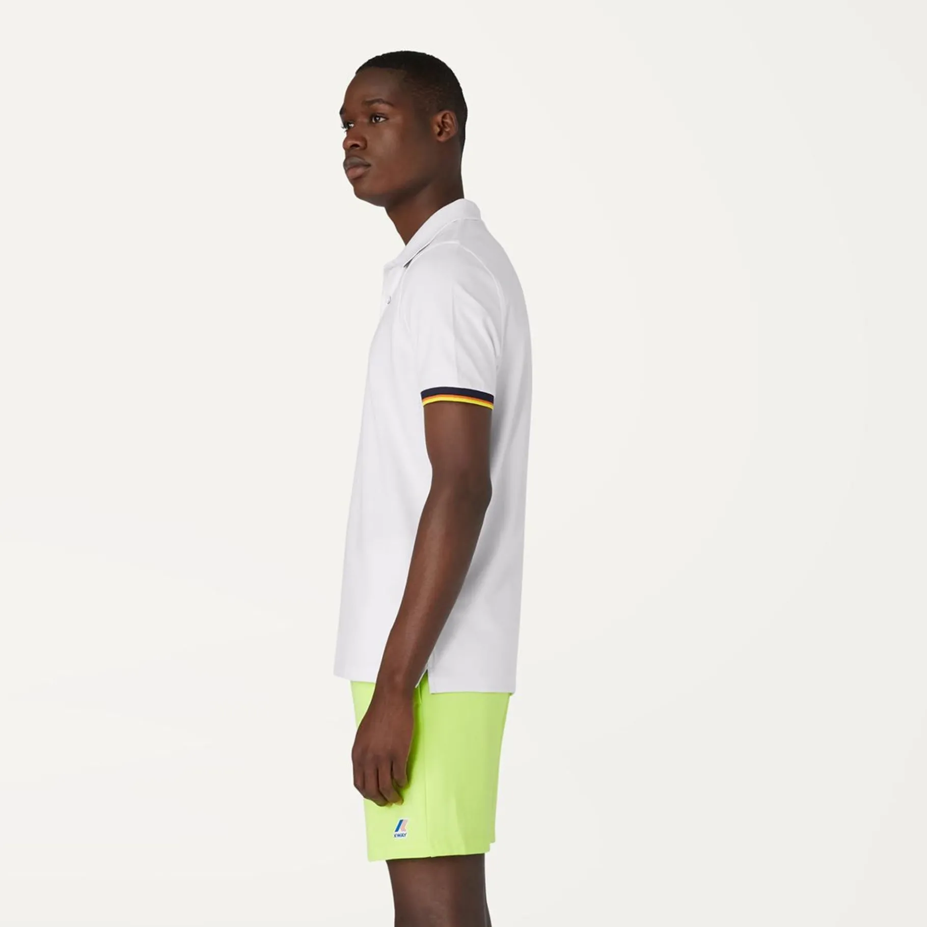 Polos & T-Shirts>K-WAY Vincent Contrast Polo Blanc