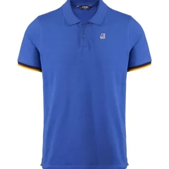Polos & T-Shirts>K-WAY Vincent Contrast Polo Blue Royal Marine
